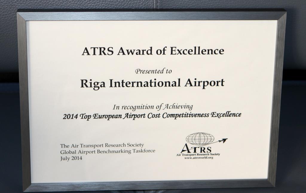 Apbalvojums "ATRS Award of Excellence"